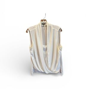 Vince Camuto Cream Drape Blouse